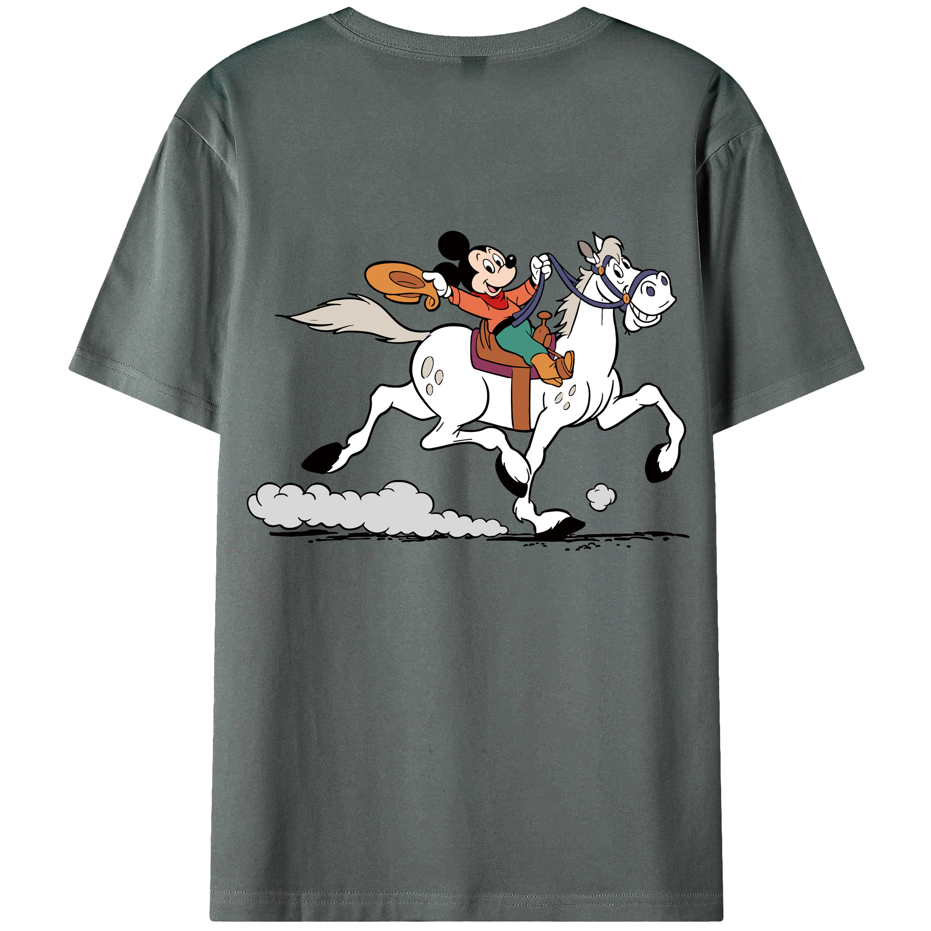 （画像用） ミッキーマウス Mickey Mouse 綿100％半袖Tシャツ（背面プリント）